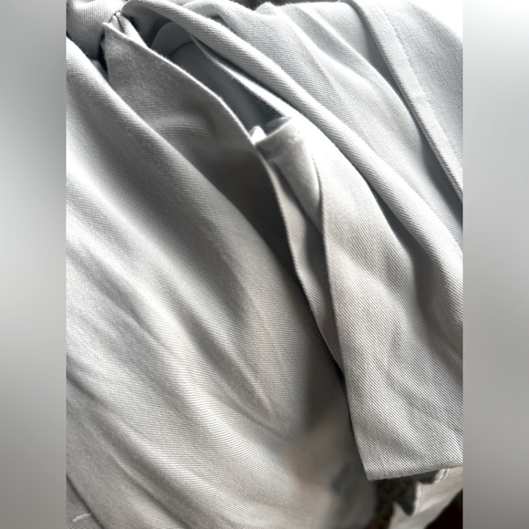 Light blue Leith trench coat with ruffles - Picture 2 of 5